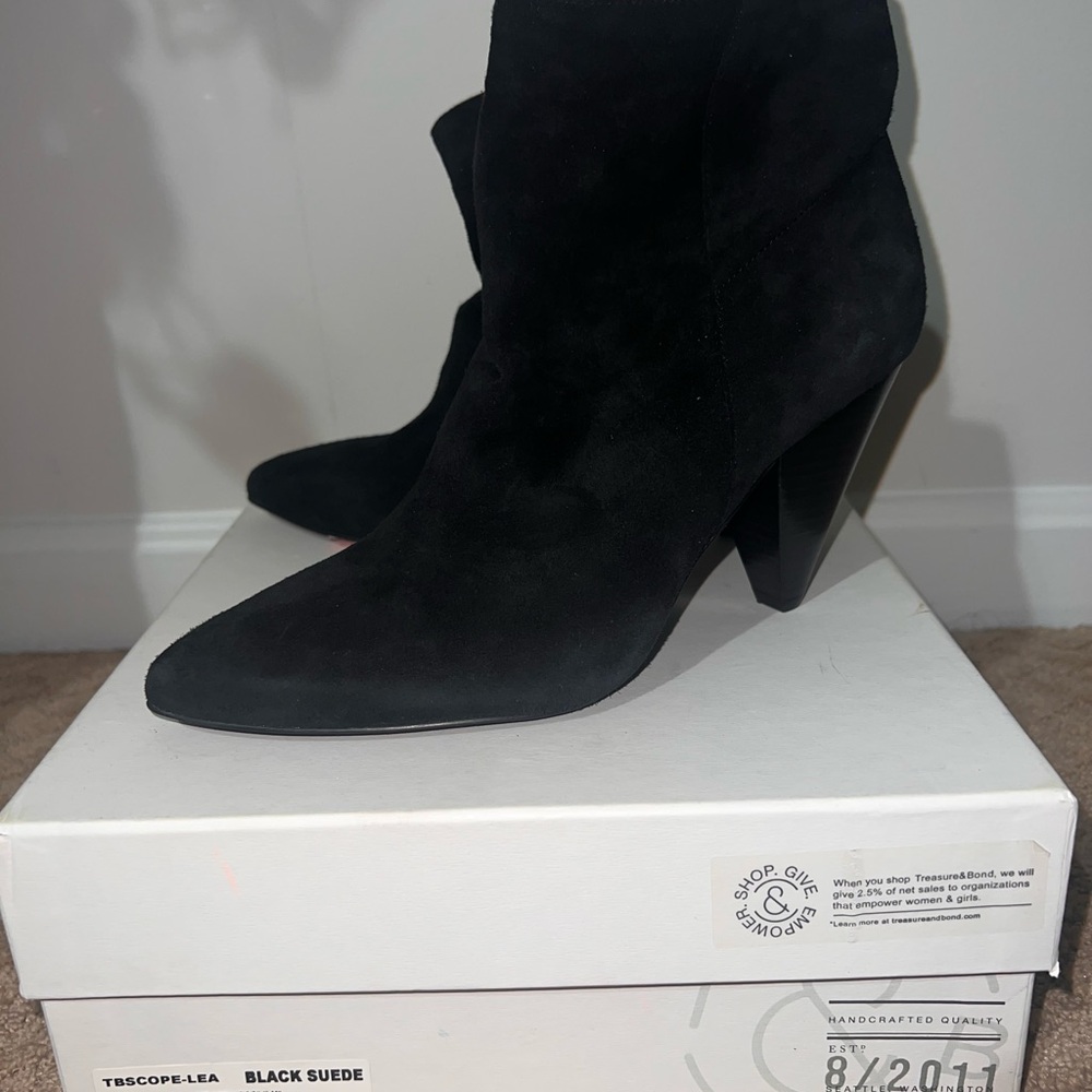 Black Suede Women's Ankle Boots
